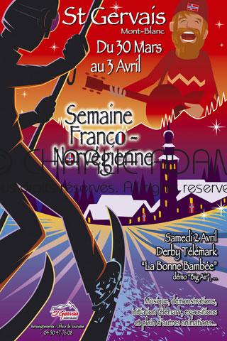 St Gervais France Norway week poster
